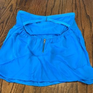 Alice and Olivia blue strapless top with open back detail